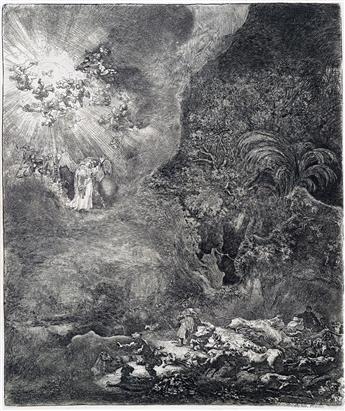 REMBRANDT VAN RIJN Three etchings.